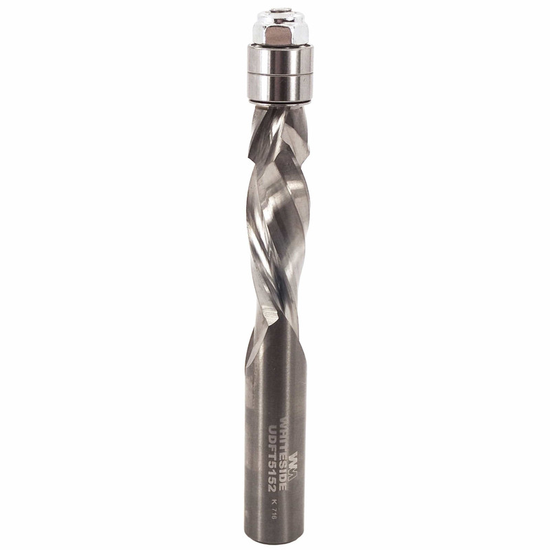 UDFT5152 Flush Trim Compression Cut Spiral Router Bit 1/2" D X 1-1/2" CL 1/2" SH 4-1/4" OL